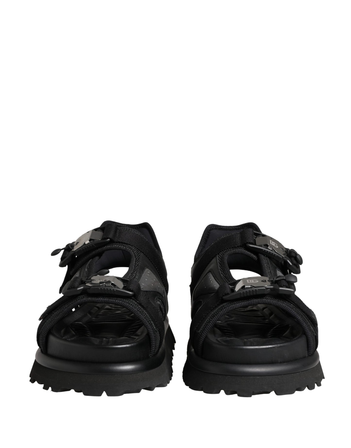 Sandalias gruesas de hombre negras con logo de Dolce & Gabbana