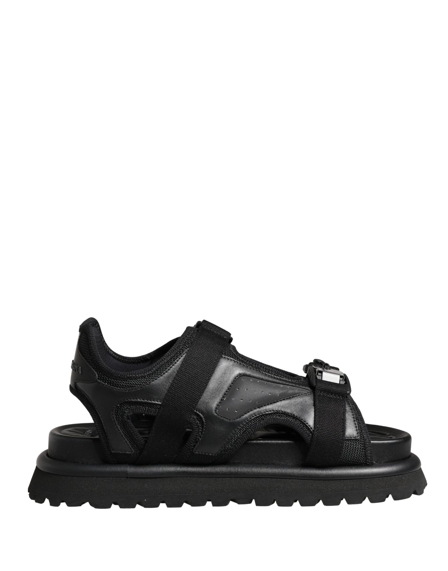 Sandalias gruesas de hombre negras con logo de Dolce & Gabbana