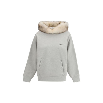 Sudadera de algodón gris de Prada