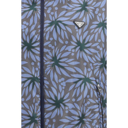 Chaqueta Prada de nailon reciclado azul