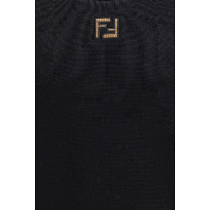 Fendi Black Wool Oves Aries Sweatshirt