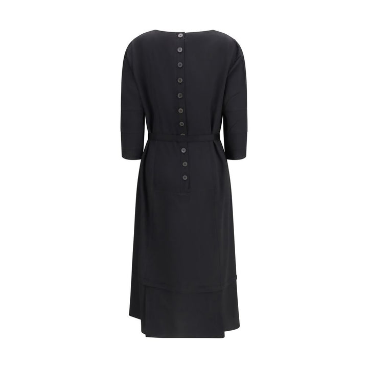 Vestido informal de acetato negro de Prada