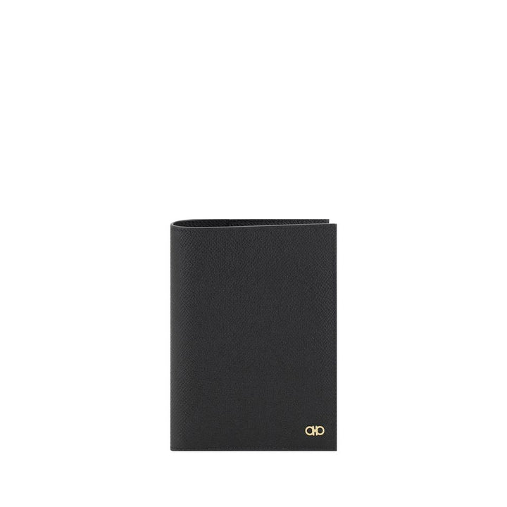 Cartera Ferragamo de piel de becerro negra Bos Taurus