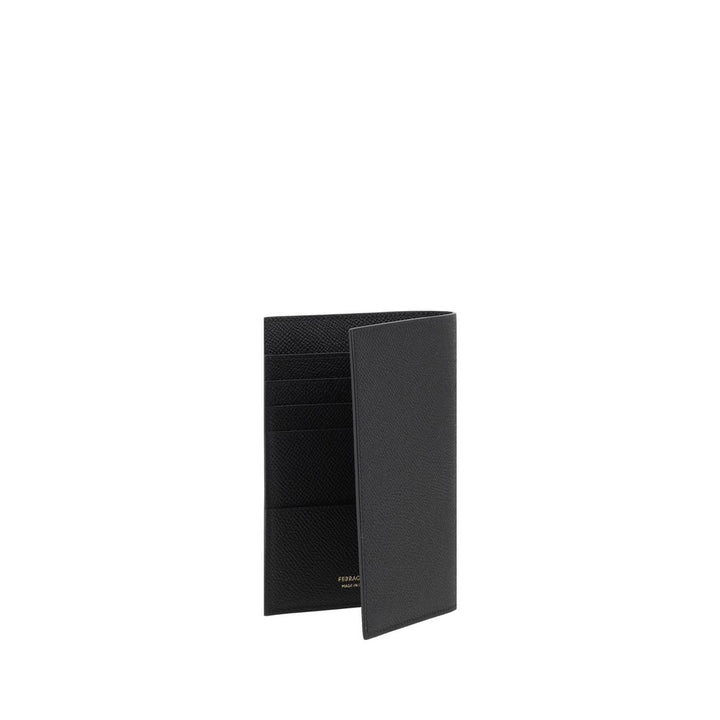 Cartera Ferragamo de piel de becerro negra Bos Taurus