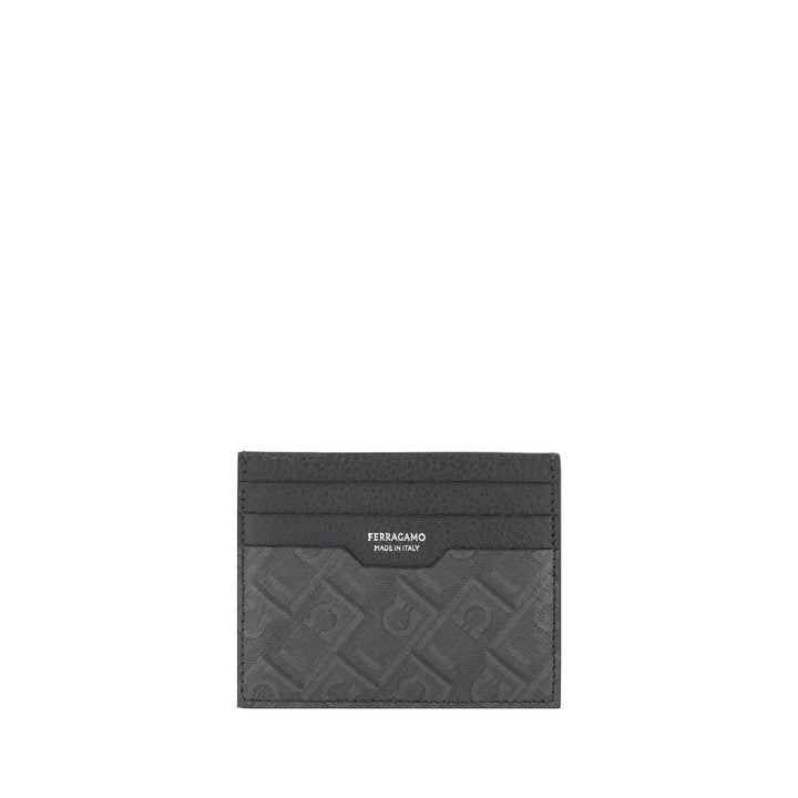 Cartera Ferragamo de Piel de Becerro Gris Bos Taurus