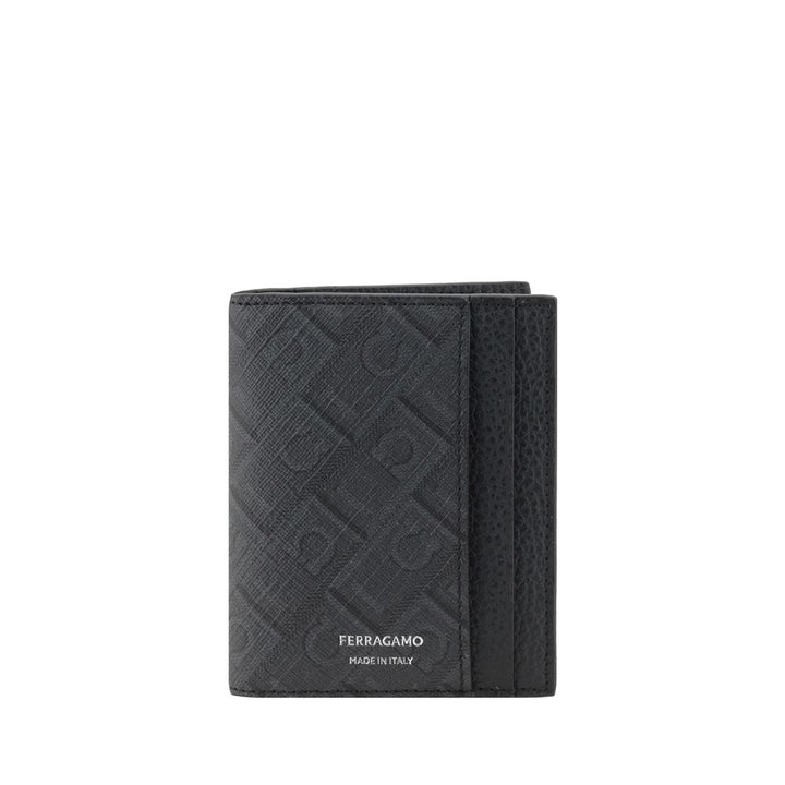 Cartera Ferragamo de piel de becerro negra Bos Taurus
