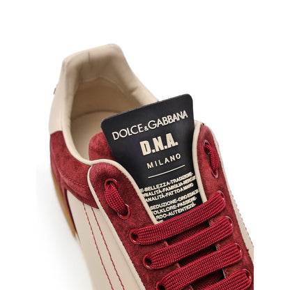 Zapatillas bajas de cuero azul Dolce & Gabbana