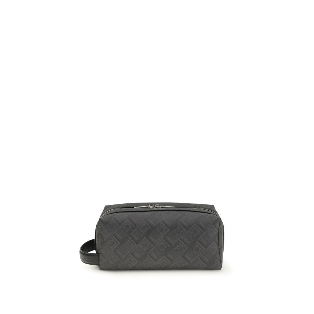 Ferragamo Accesorios de piel de becerro negro Bos Taurus
