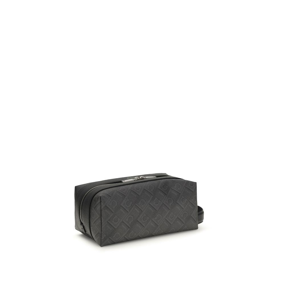 Ferragamo Accesorios de piel de becerro negro Bos Taurus