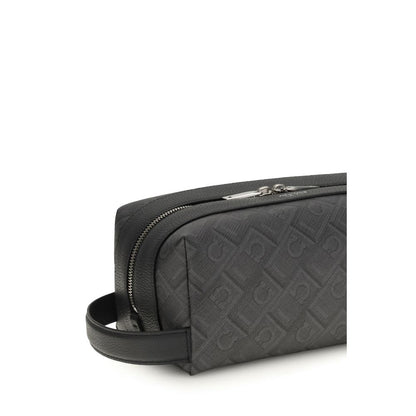 Ferragamo Accesorios de piel de becerro negro Bos Taurus