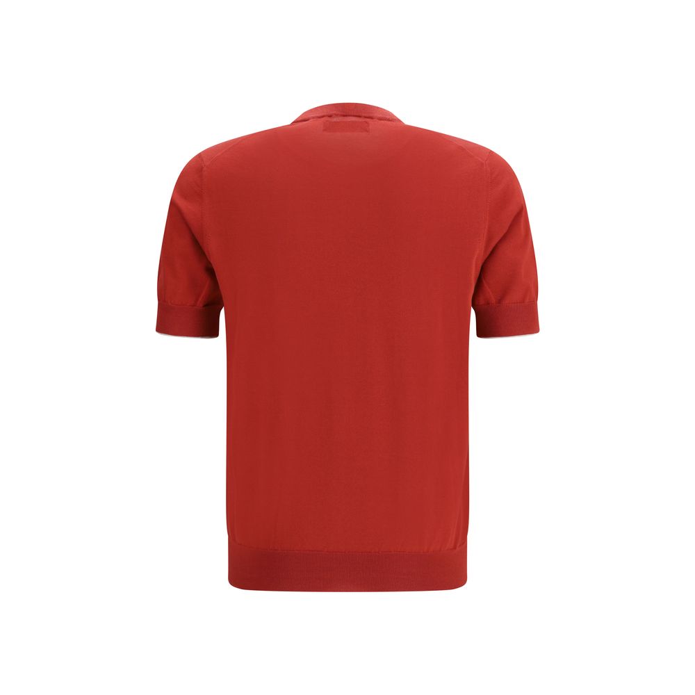 T-shirt multicolore en coton Brunello Cucinelli