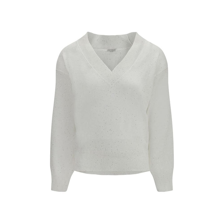 T-shirt Brunello Cucinelli en lin blanc