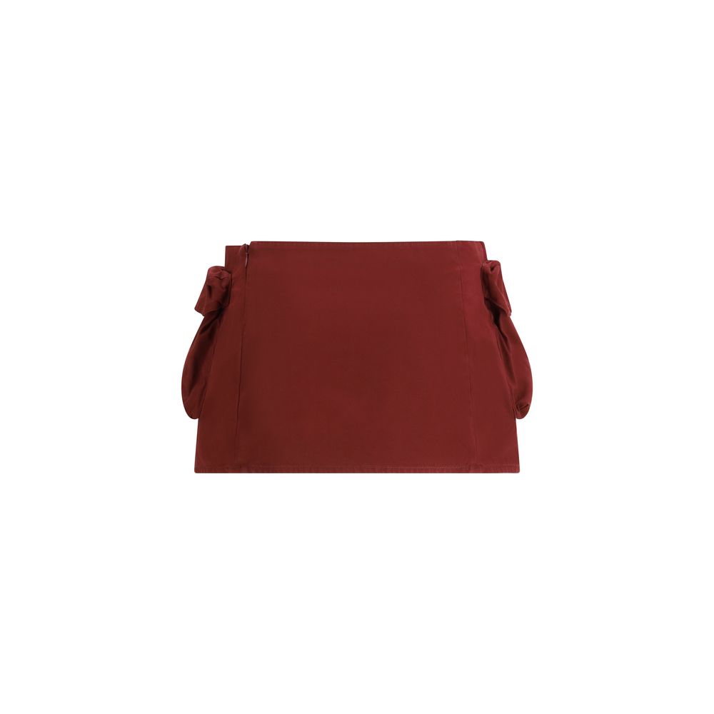 Minifalda Miu Miu de algodón color burdeos