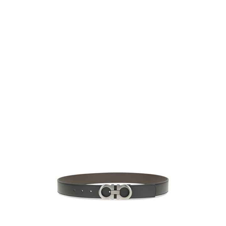 Cinturón Ferragamo de piel de becerro negra Bos Taurus