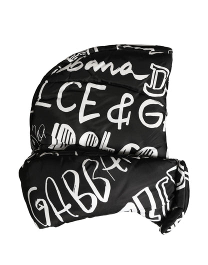 Gorro tipo turbante Dolce & Gabbana negro con logo estampado