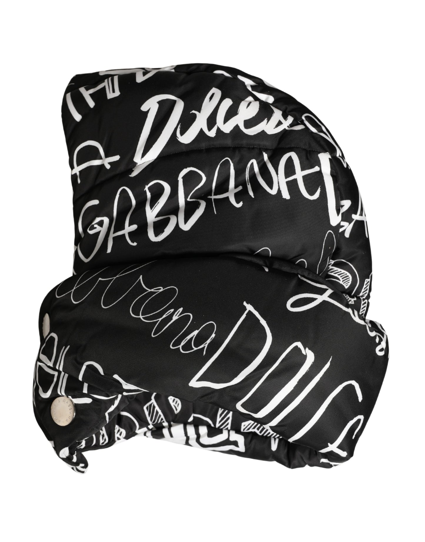 Gorro tipo turbante Dolce & Gabbana negro con logo estampado