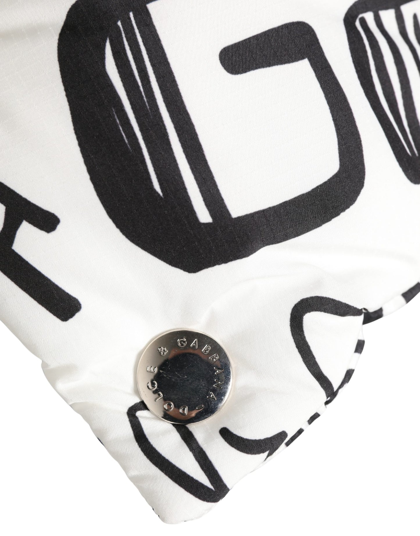 Gorro Capello Dolce & Gabbana blanco con logo estampado y pañuelo completo