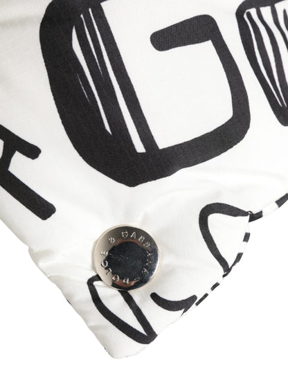 Gorro Capello Dolce & Gabbana blanco con logo estampado y pañuelo completo