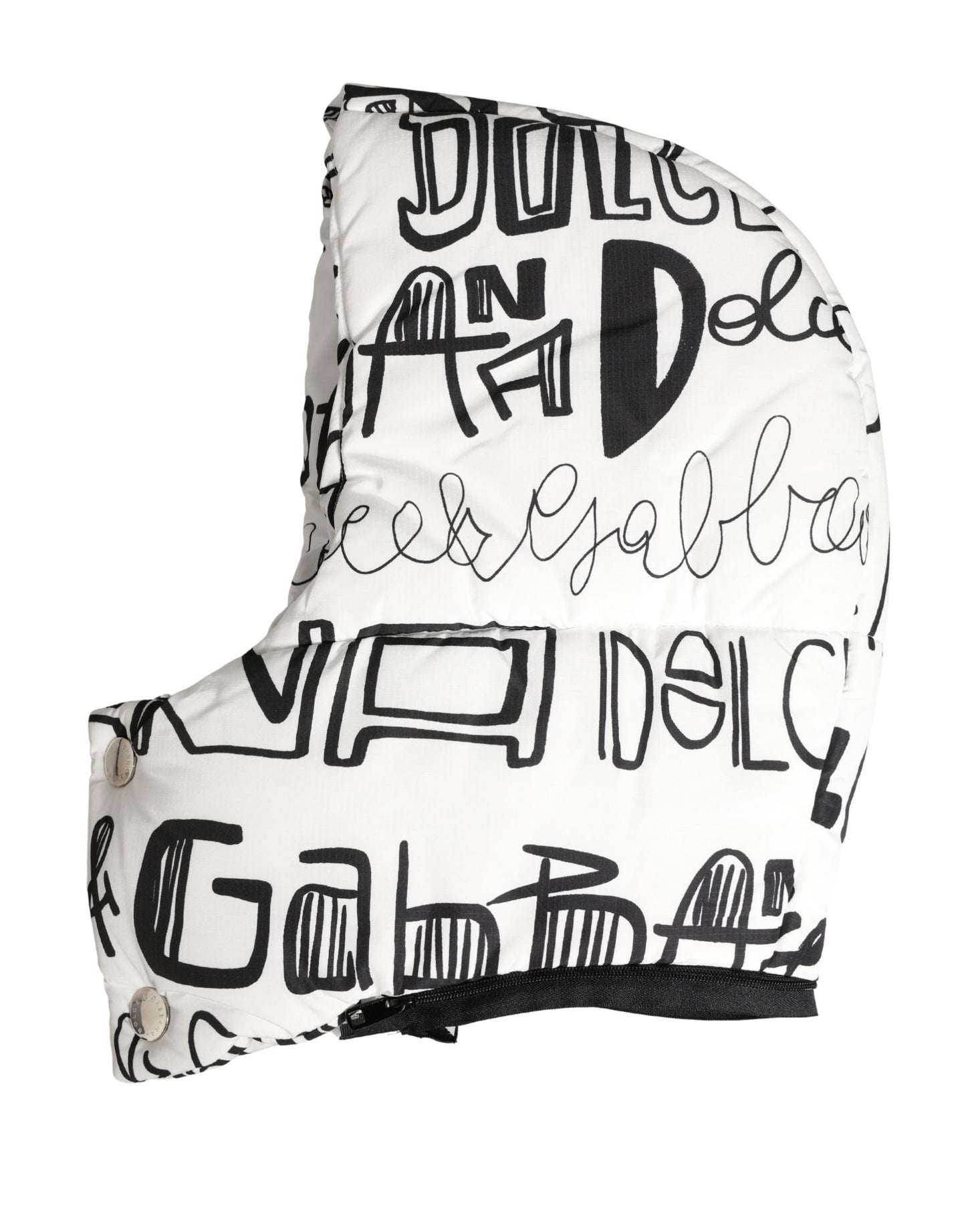 Gorro Capello Dolce & Gabbana blanco con logo estampado y pañuelo completo