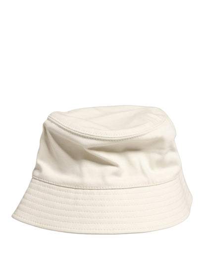 Sombrero tipo pescador (Bucket Hat) de algodón blanco para hombre de Dolce & Gabbana
