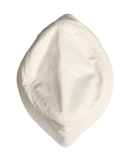 Sombrero tipo pescador (Bucket Hat) de algodón blanco para hombre de Dolce & Gabbana