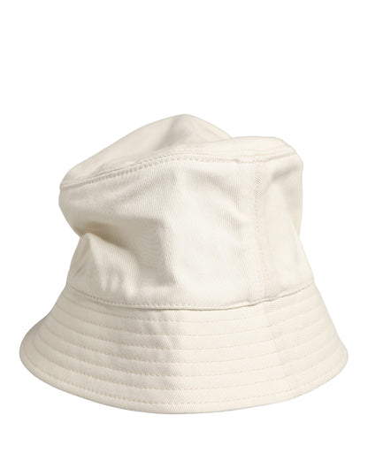 Sombrero tipo pescador (Bucket Hat) de algodón blanco para hombre de Dolce & Gabbana