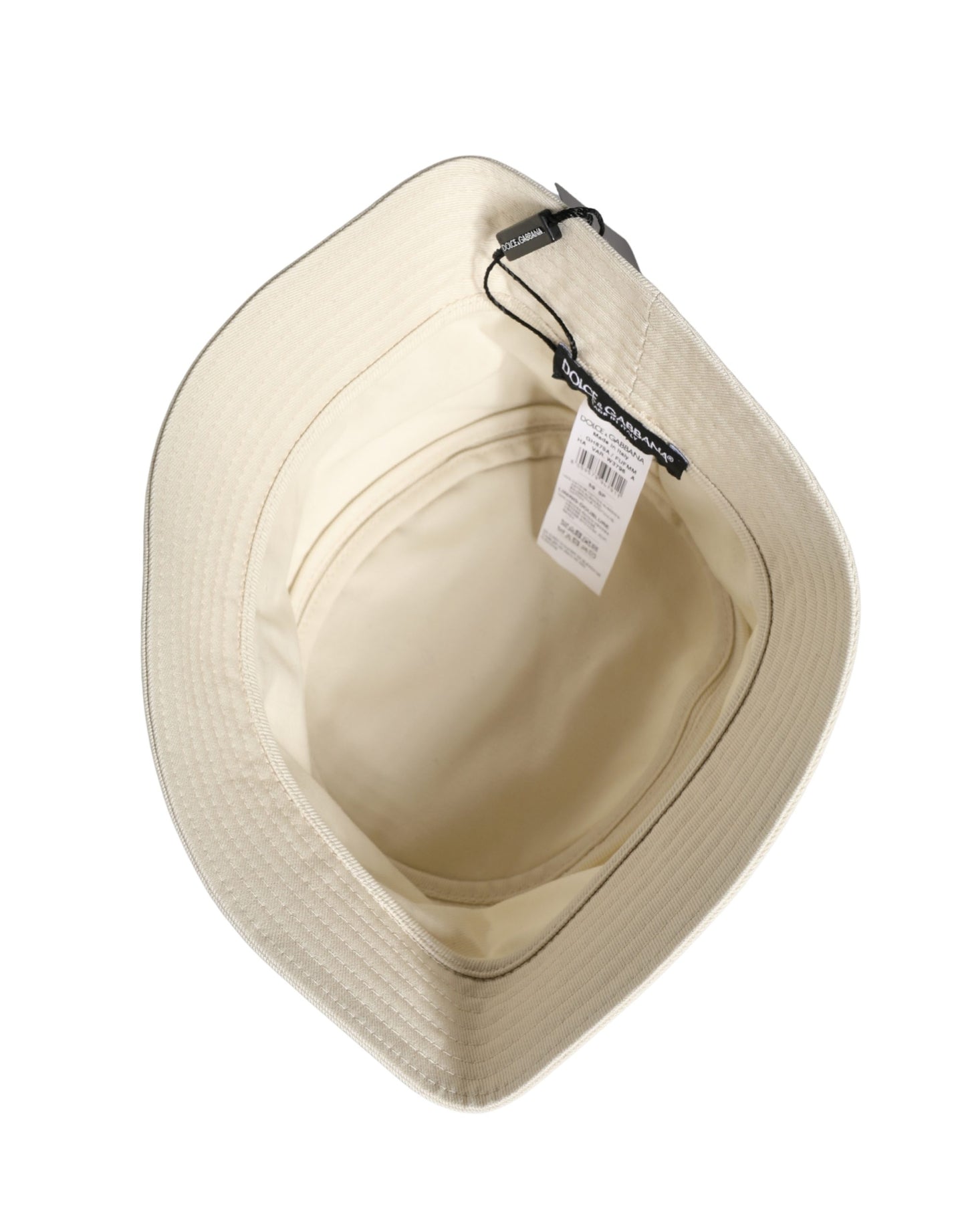 Sombrero tipo pescador (Bucket Hat) de algodón blanco para hombre de Dolce & Gabbana