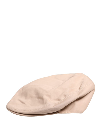 Dolce & Gabbana Gorra Newsboy de algodón beige para hombre