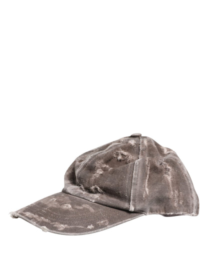 Gorra de béisbol Dolce & Gabbana de algodón marrón desgastado para hombre