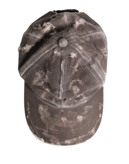 Gorra de béisbol Dolce & Gabbana de algodón marrón desgastado para hombre