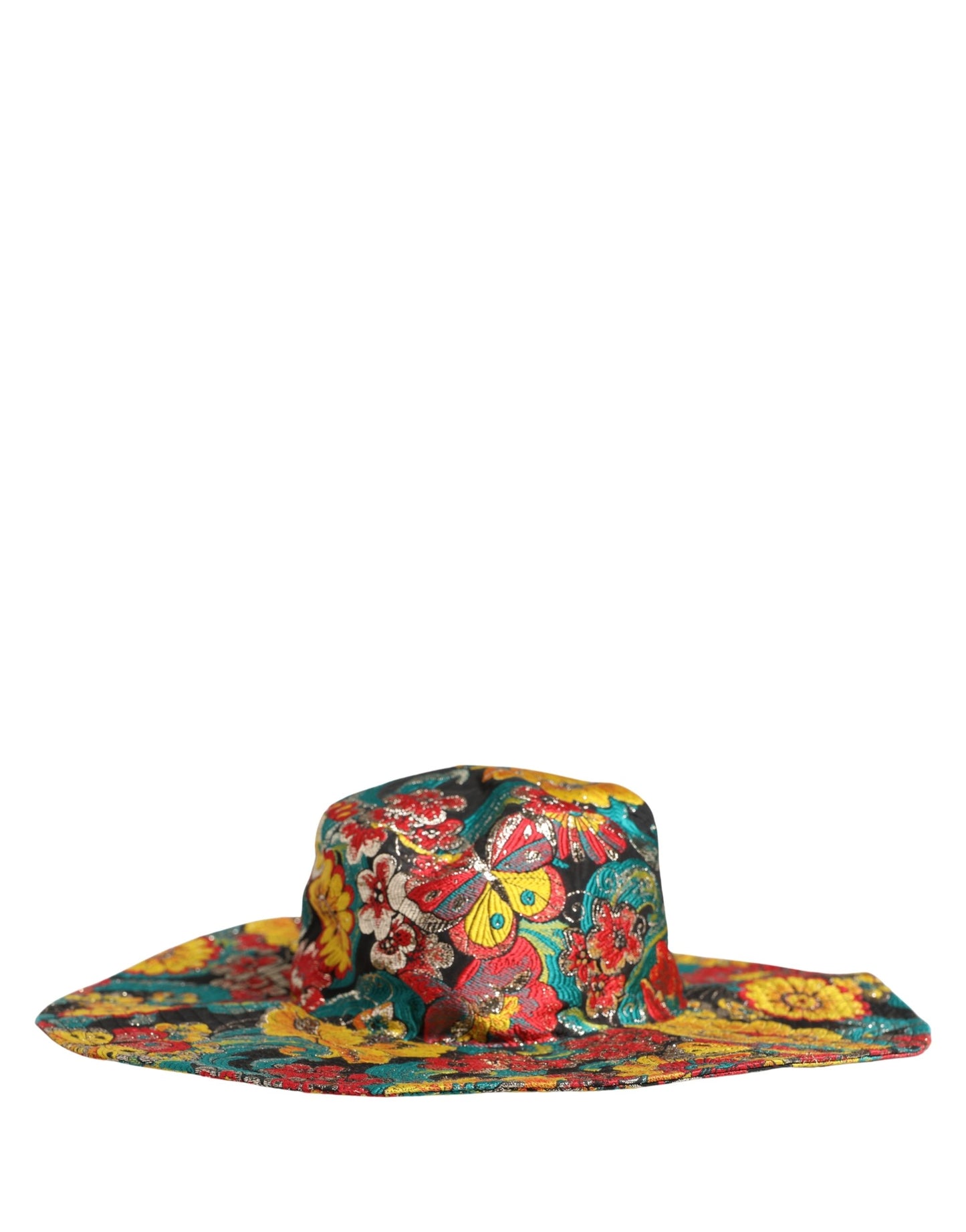 Gorro de pescador Dolce & Gabbana para hombre de brocado multicolor de ala ancha