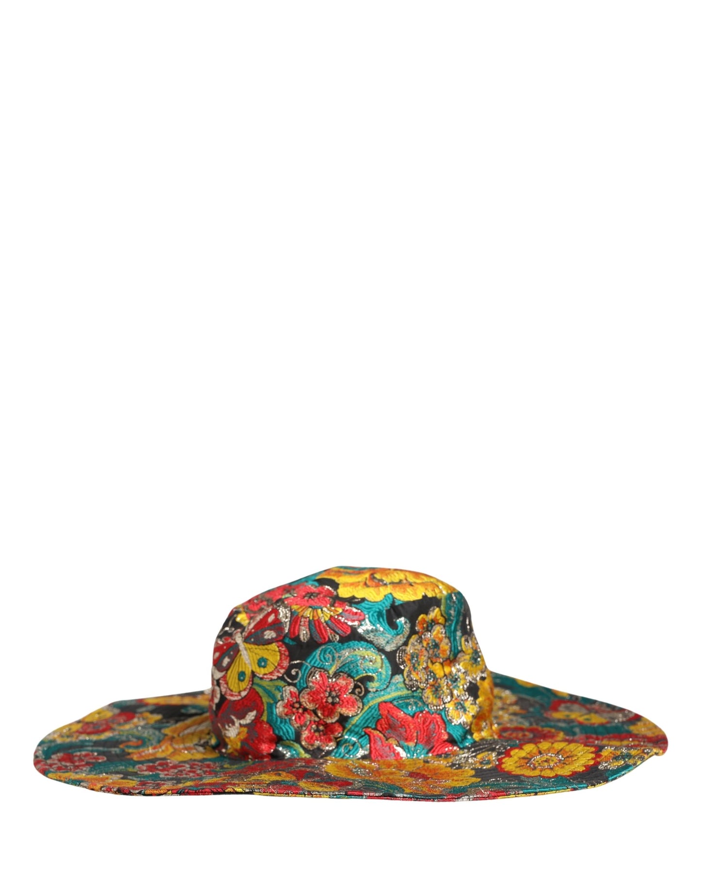 Gorro de pescador Dolce & Gabbana para hombre de brocado multicolor de ala ancha