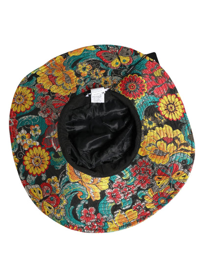 Gorro de pescador Dolce & Gabbana para hombre de brocado multicolor de ala ancha