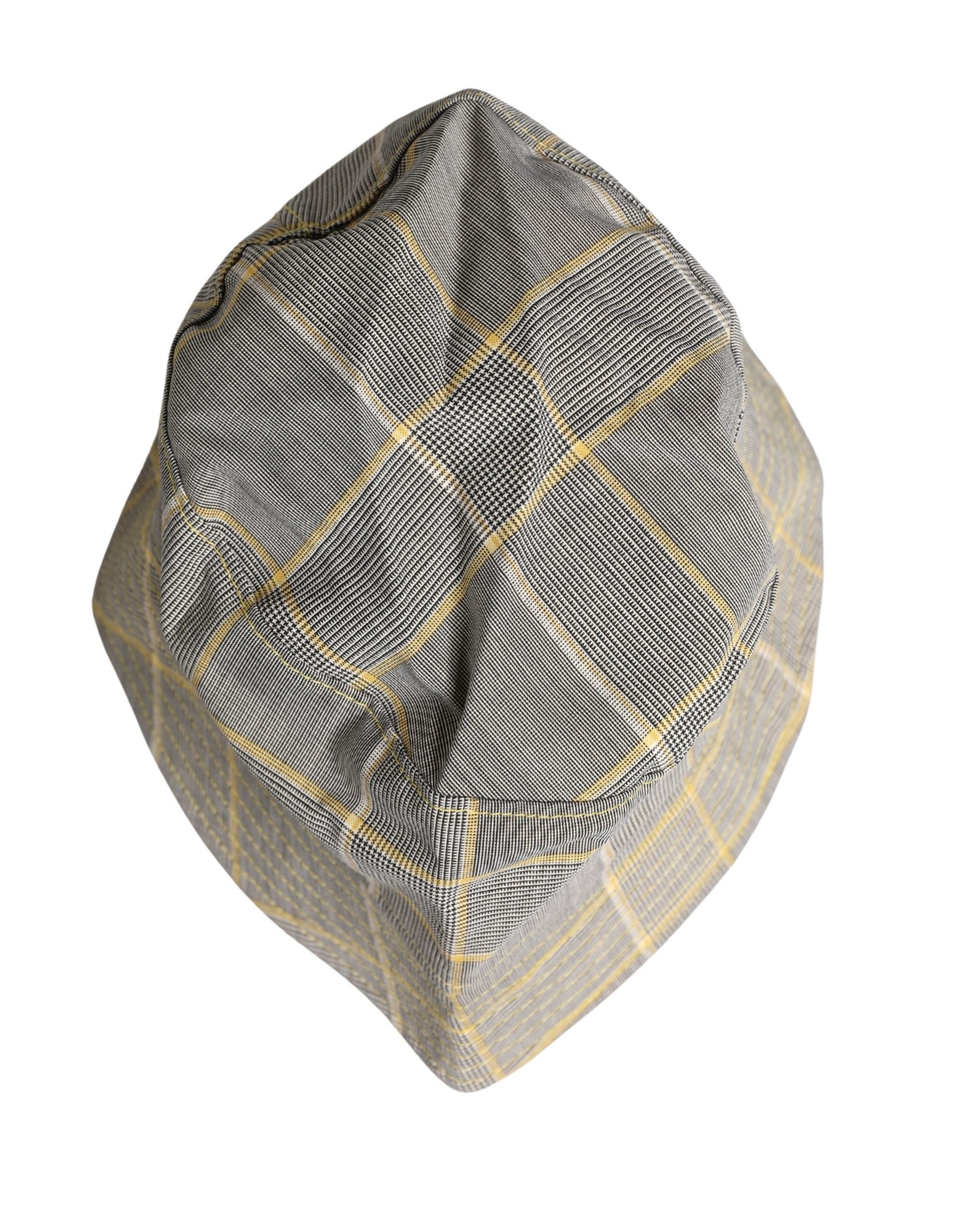 Gorra de pescador de cubo a cuadros grises para hombre Dolce & Gabbana
