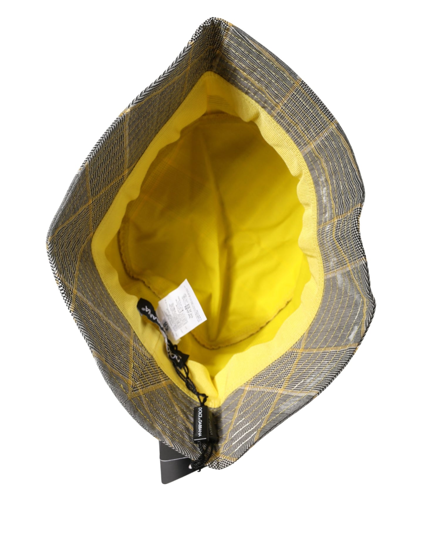 Gorra de pescador de cubo a cuadros grises para hombre Dolce & Gabbana