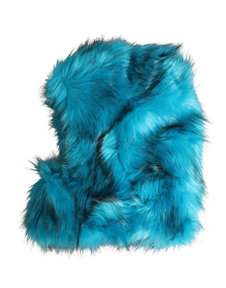 Chapeau bob Dolce & Gabbana en fausse fourrure modacrylique bleue pour femme