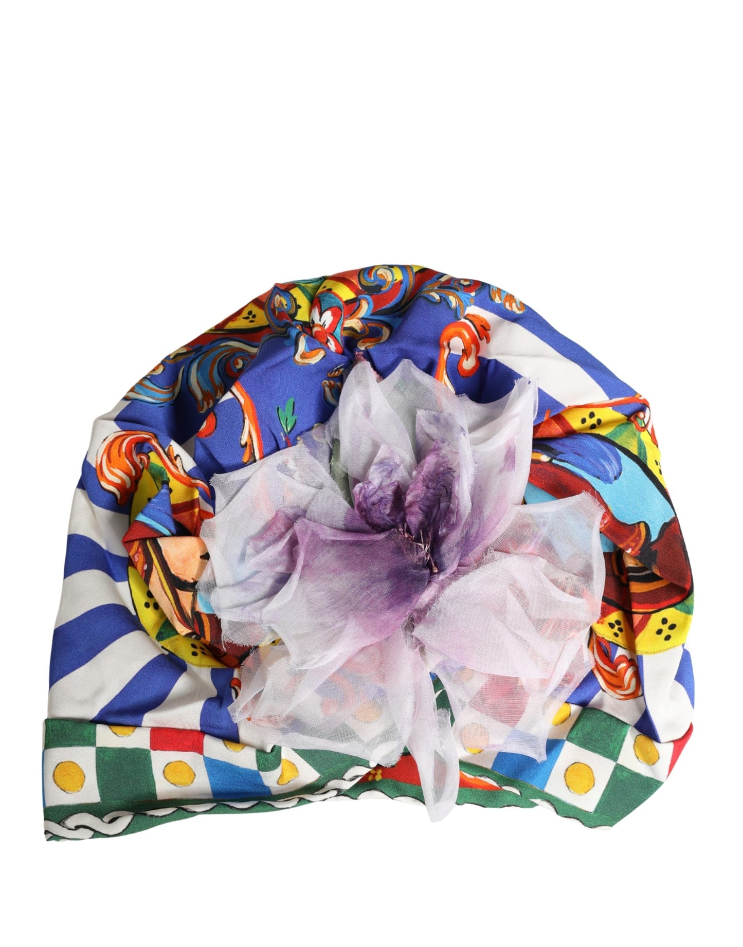 Sombrero Turbante Dolce & Gabbana con Motivo Carretto Multicolor