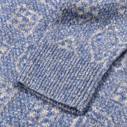 Brunello Cucinelli Blue Leather Sweatshirt