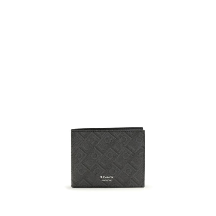Cartera Ferragamo de piel de becerro negra Bos Taurus