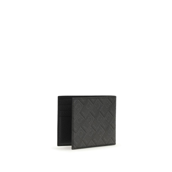Cartera Ferragamo de piel de becerro negra Bos Taurus