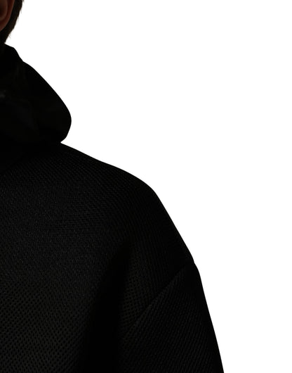 Chaqueta Bomber Dolce & Gabbana Negra con Capucha y Cremallera Completa para Hombre