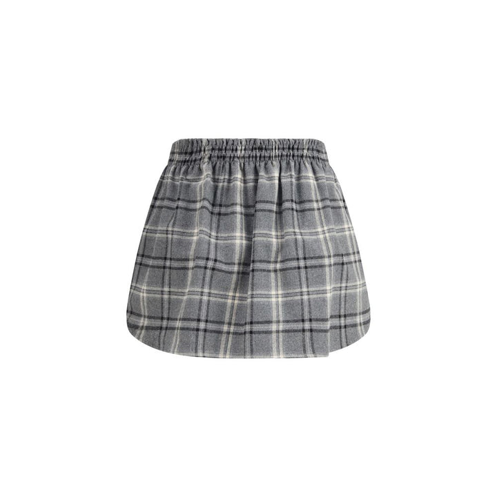 Minifalda Miu Miu de algodón gris