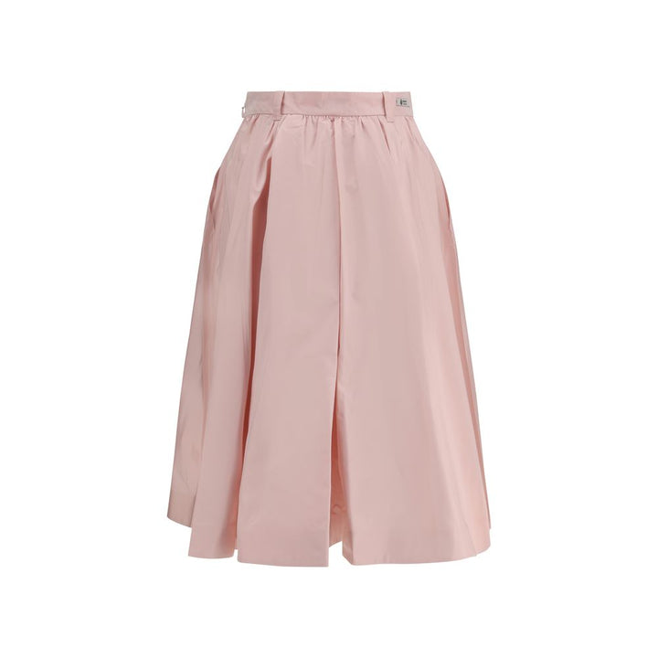 Falda larga de seda multicolor Prada