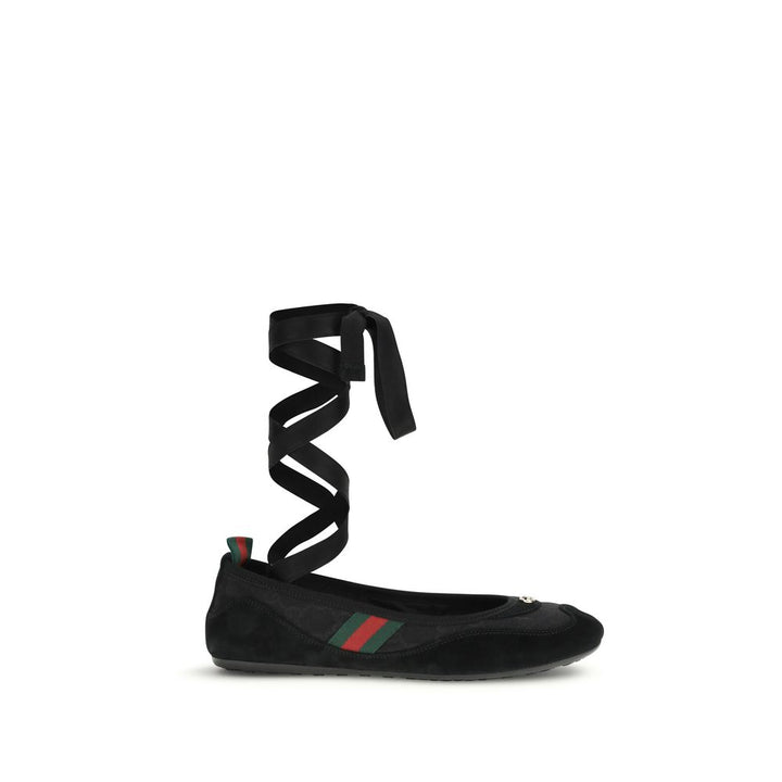 Bailarinas Gucci de tela negra
