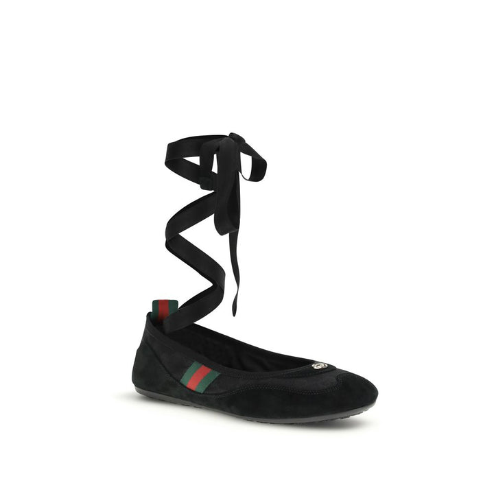 Bailarinas Gucci de tela negra