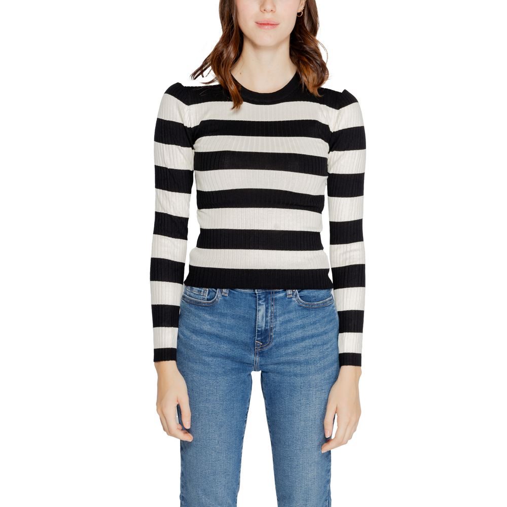 Jacqueline De Yong Black Viscose Pattern Shirt