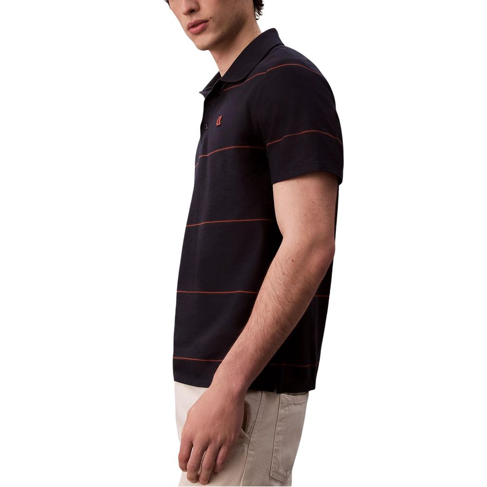 Calvin Klein Jeans Blue Cotton Polo Shirt