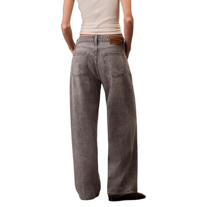 Calvin Klein Jeans Gray Cotton Boyfriend Jeans