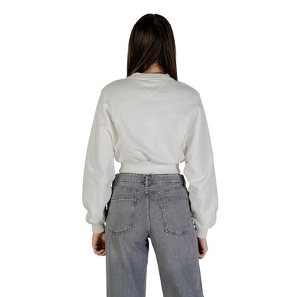 Tommy Hilfiger Jeans Cream Recycled Cotton Sweatshirt