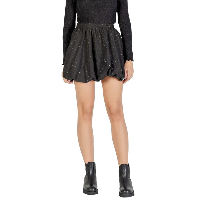 Jacqueline De Yong Black Polyester Mini Skirt